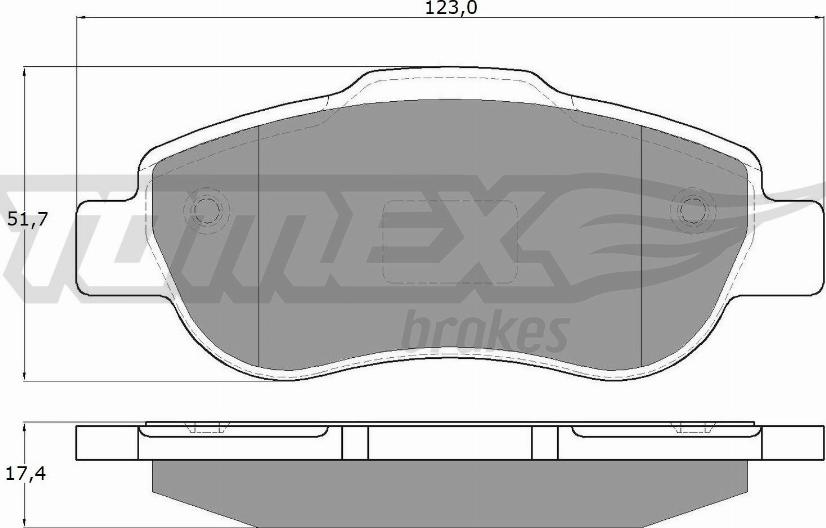 TOMEX brakes TX 14-43 - Brake Pad Set, disc brake www.autospares.lv