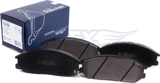 TOMEX brakes TX 14-54 - Bremžu uzliku kompl., Disku bremzes www.autospares.lv