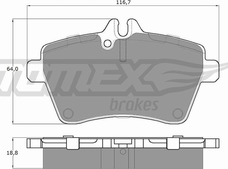 TOMEX brakes TX 14-56 - Bremžu uzliku kompl., Disku bremzes www.autospares.lv