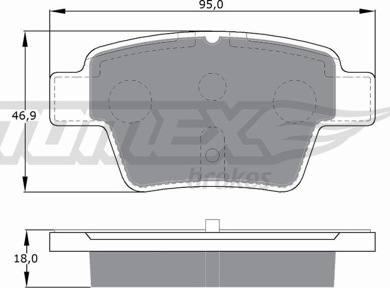 TOMEX brakes TX 14-65 - Тормозные колодки, дисковые, комплект www.autospares.lv