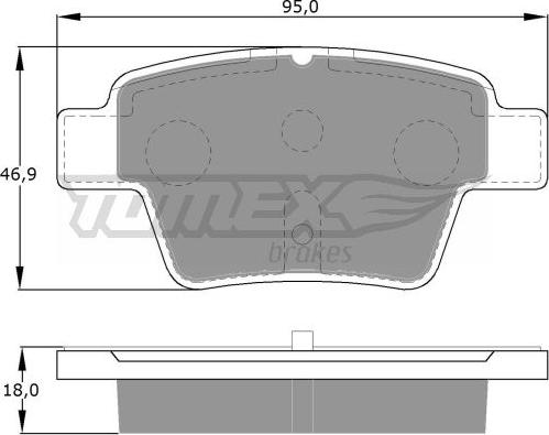 TOMEX brakes TX 14-65 - Тормозные колодки, дисковые, комплект www.autospares.lv