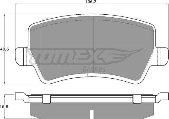 TOMEX brakes TX 14-85 - Bremžu uzliku kompl., Disku bremzes www.autospares.lv