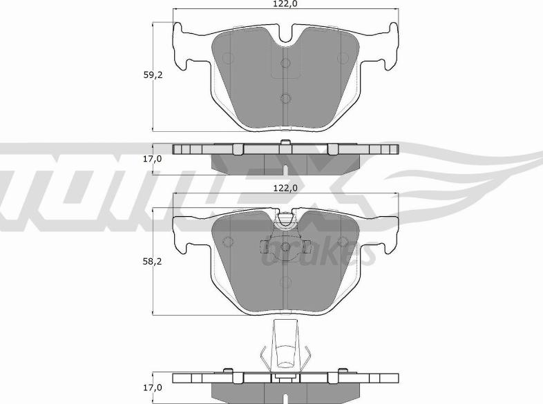 TOMEX brakes TX 14-81 - Bremžu uzliku kompl., Disku bremzes www.autospares.lv