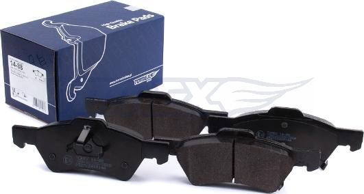 TOMEX brakes TX 14-88 - Bremžu uzliku kompl., Disku bremzes www.autospares.lv