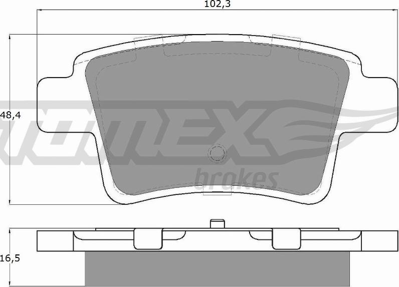 TOMEX brakes TX 14-82 - Bremžu uzliku kompl., Disku bremzes www.autospares.lv