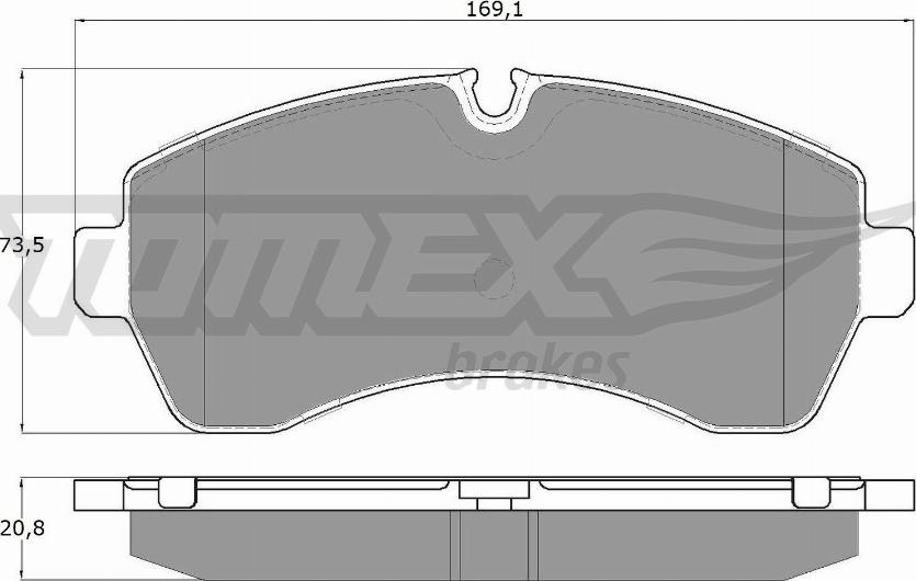 TOMEX brakes TX 14-24 - Bremžu uzliku kompl., Disku bremzes www.autospares.lv