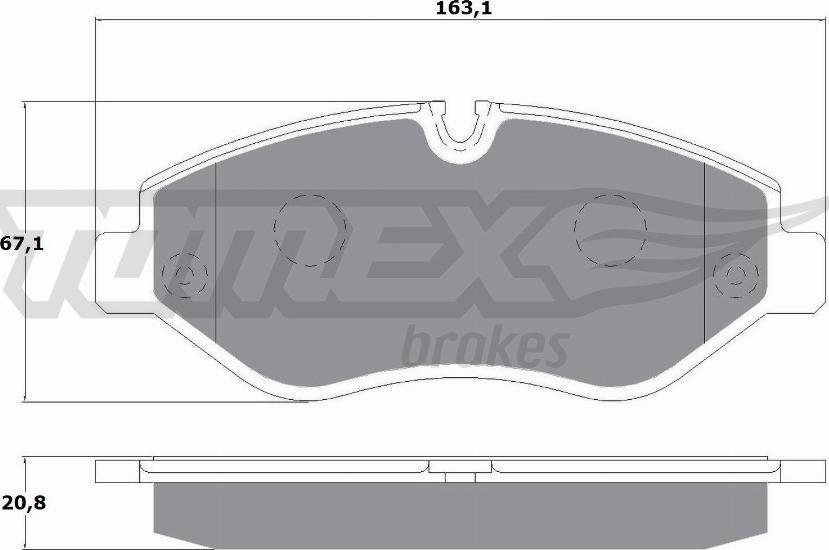 TOMEX brakes TX 14-25 - Bremžu uzliku kompl., Disku bremzes www.autospares.lv