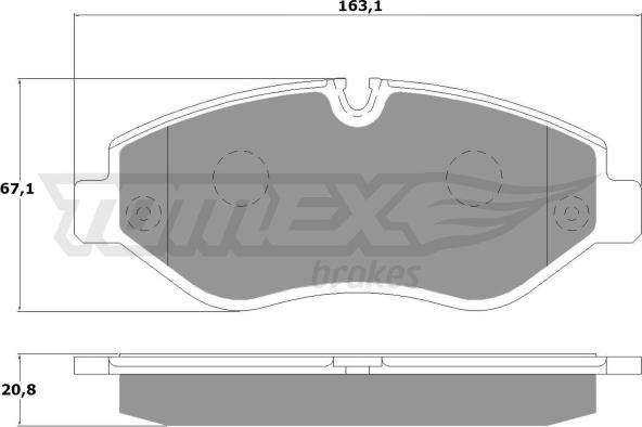 TOMEX brakes TX 14-25 - Bremžu uzliku kompl., Disku bremzes www.autospares.lv