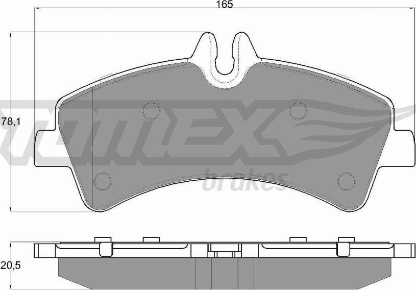 TOMEX brakes TX 14-26 - Bremžu uzliku kompl., Disku bremzes www.autospares.lv