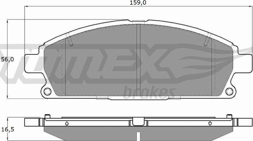 TOMEX brakes TX 14-201 - Bremžu uzliku kompl., Disku bremzes autospares.lv