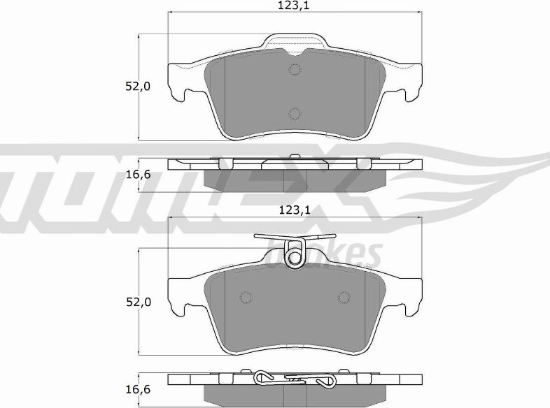 TOMEX brakes TX 14-28 - Brake Pad Set, disc brake www.autospares.lv