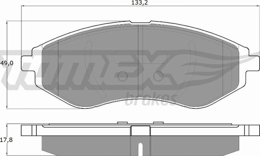 TOMEX brakes TX 14-22 - Bremžu uzliku kompl., Disku bremzes autospares.lv