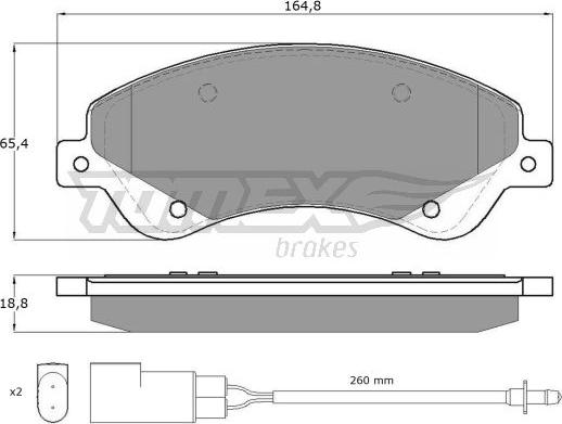 TOMEX brakes TX 14-79 - Bremžu uzliku kompl., Disku bremzes www.autospares.lv