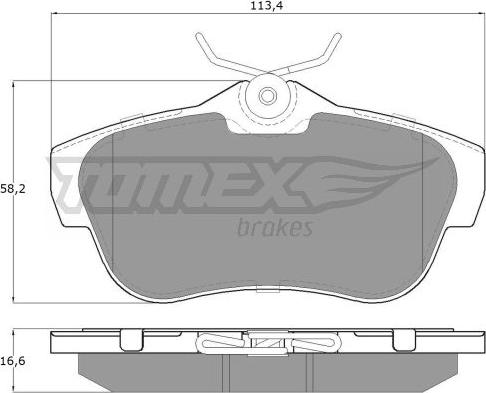 TOMEX brakes TX 15-94 - Bremžu uzliku kompl., Disku bremzes www.autospares.lv