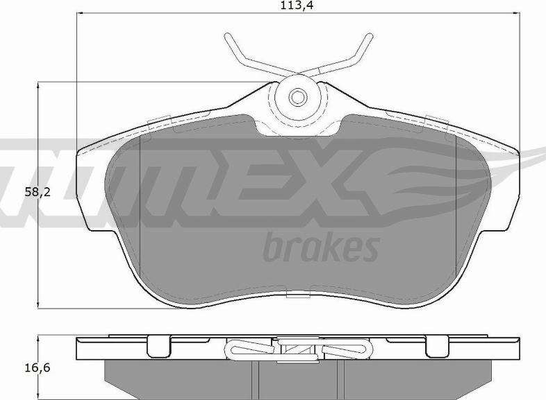 TOMEX brakes TX 15-94 - Bremžu uzliku kompl., Disku bremzes autospares.lv