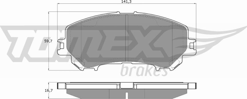 TOMEX brakes TX 15-971 - Bremžu uzliku kompl., Disku bremzes www.autospares.lv