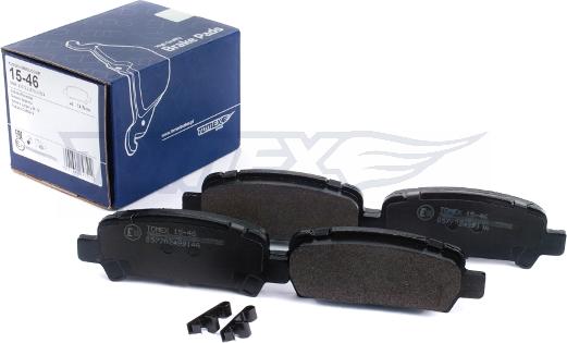 TOMEX brakes TX 15-46 - Тормозные колодки, дисковые, комплект www.autospares.lv