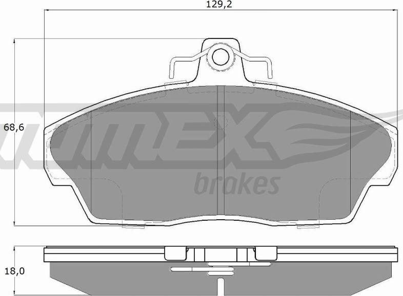 TOMEX brakes TX 15-40 - Тормозные колодки, дисковые, комплект www.autospares.lv