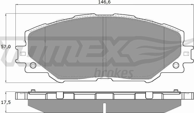 TOMEX brakes TX 15-41 - Bremžu uzliku kompl., Disku bremzes www.autospares.lv