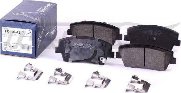 TOMEX brakes TX 15-42 - Bremžu uzliku kompl., Disku bremzes www.autospares.lv