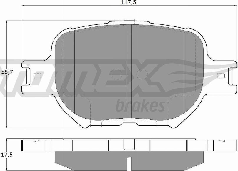 TOMEX brakes TX 15-62 - Bremžu uzliku kompl., Disku bremzes autospares.lv