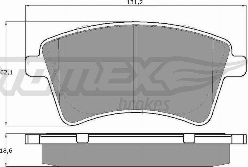 TOMEX brakes TX 15-84 - Тормозные колодки, дисковые, комплект www.autospares.lv