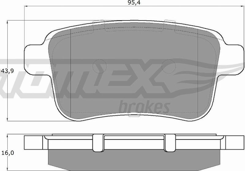 TOMEX brakes TX 15-85 - Bremžu uzliku kompl., Disku bremzes www.autospares.lv