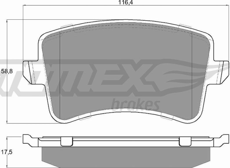 TOMEX brakes TX 15-81 - Тормозные колодки, дисковые, комплект www.autospares.lv