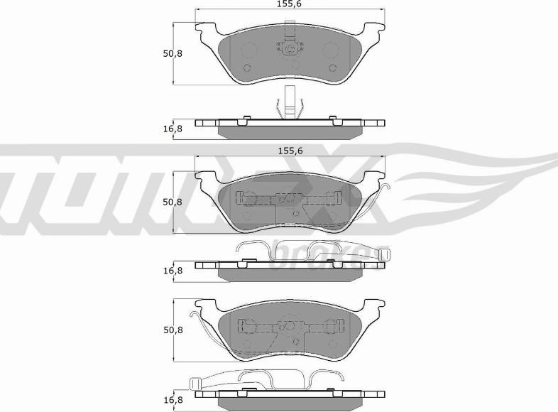 TOMEX brakes TX 15-31 - Bremžu uzliku kompl., Disku bremzes autospares.lv