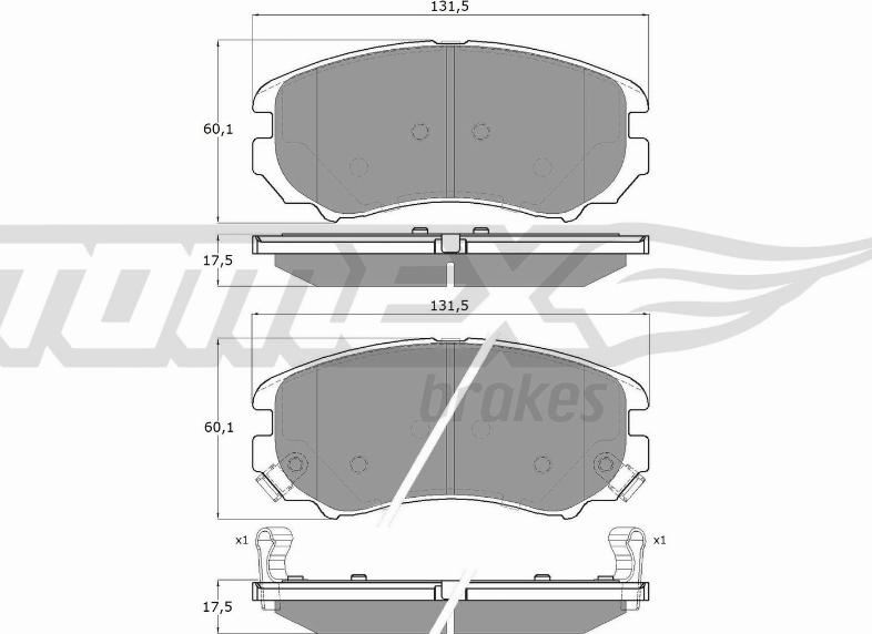 TOMEX brakes TX 15-29 - Bremžu uzliku kompl., Disku bremzes www.autospares.lv