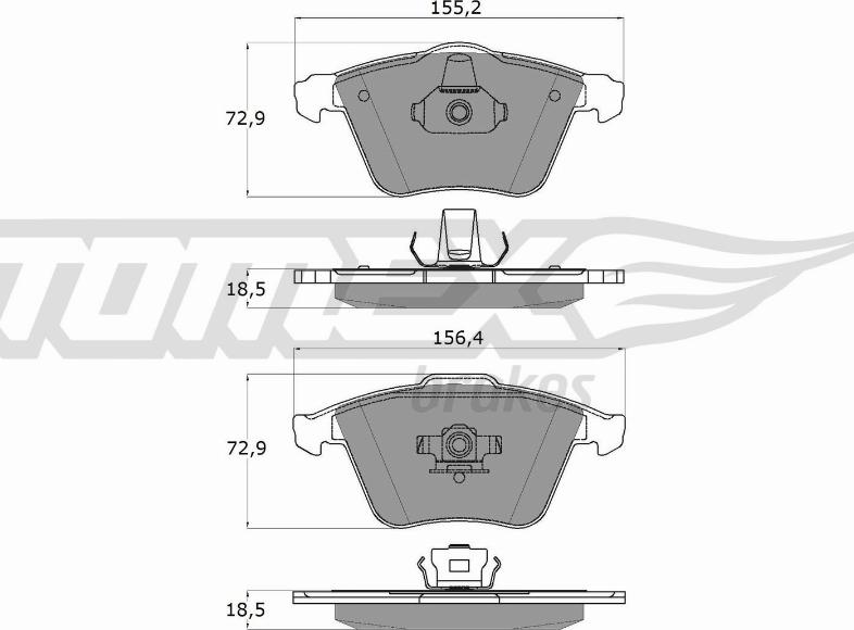 TOMEX brakes TX 15-26 - Тормозные колодки, дисковые, комплект www.autospares.lv