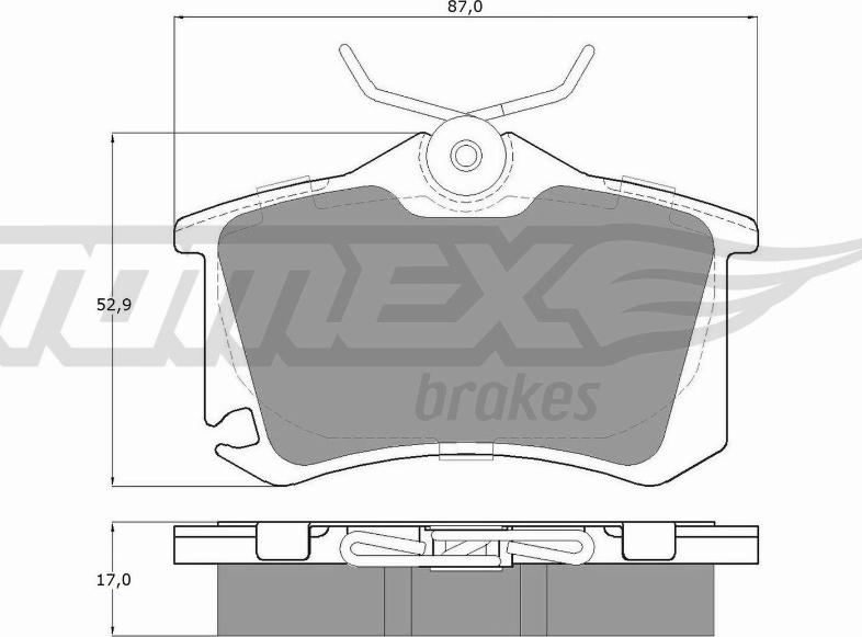 TOMEX brakes TX 15-22 - Тормозные колодки, дисковые, комплект www.autospares.lv