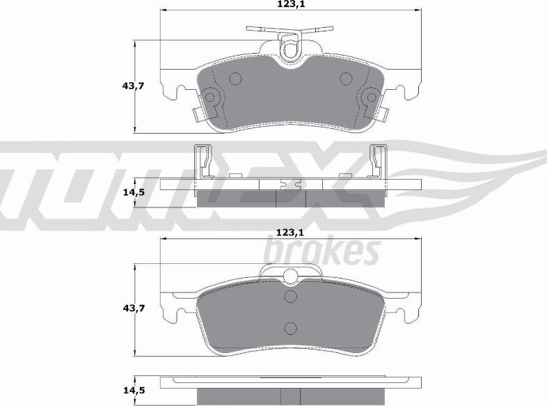 TOMEX brakes TX 15-79 - Bremžu uzliku kompl., Disku bremzes autospares.lv