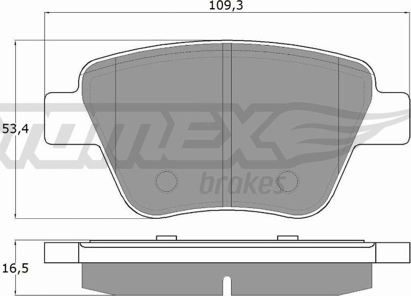 TOMEX brakes TX 16-59 - Тормозные колодки, дисковые, комплект www.autospares.lv