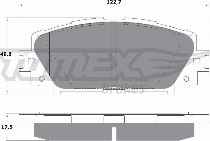 TOMEX brakes TX 16-09 - Bremžu uzliku kompl., Disku bremzes autospares.lv