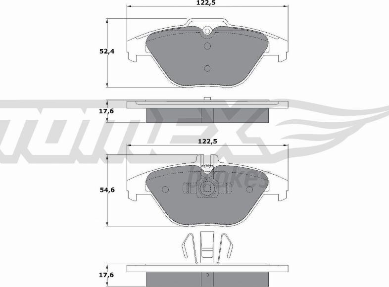 TOMEX brakes TX 16-01 - Bremžu uzliku kompl., Disku bremzes www.autospares.lv