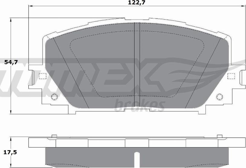 TOMEX brakes TX 16-10 - Brake Pad Set, disc brake www.autospares.lv