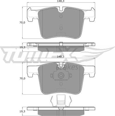 TOMEX brakes TX 16-85 - Bremžu uzliku kompl., Disku bremzes www.autospares.lv