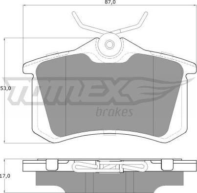 TOMEX brakes TX 16-24 - Brake Pad Set, disc brake www.autospares.lv