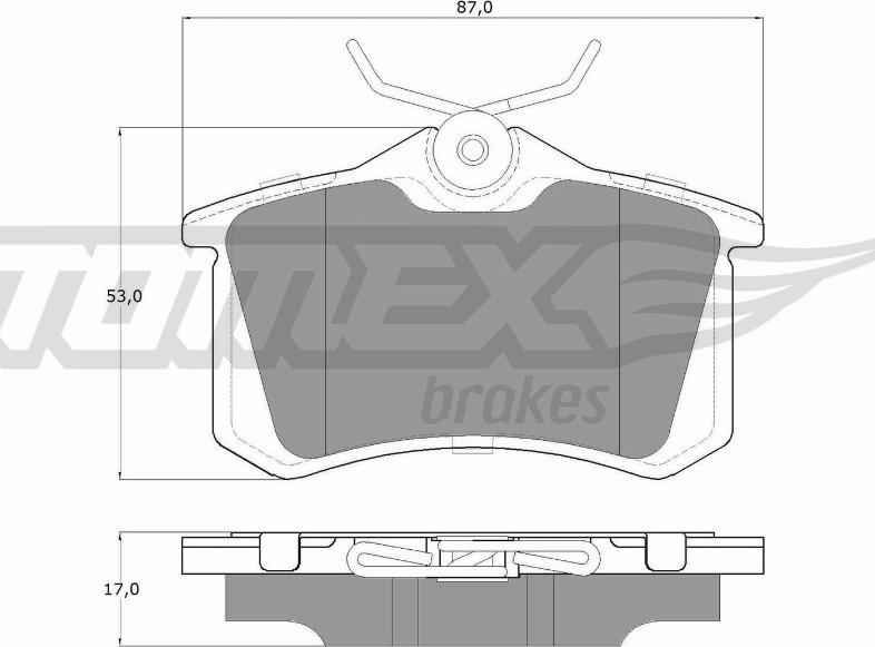 TOMEX brakes TX 16-24 - Тормозные колодки, дисковые, комплект www.autospares.lv