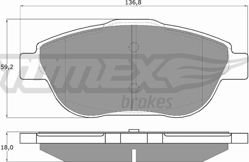 TOMEX brakes TX 16-25 - Bremžu uzliku kompl., Disku bremzes www.autospares.lv