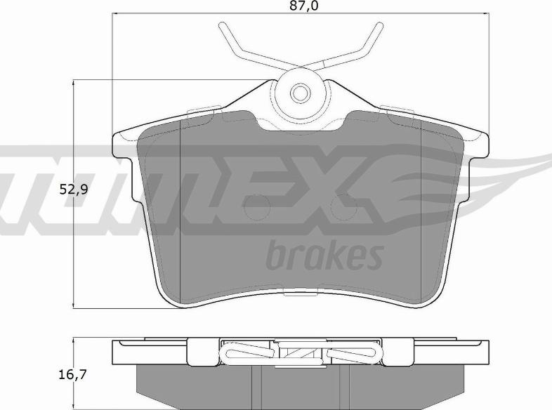 TOMEX brakes TX 16-26 - Bremžu uzliku kompl., Disku bremzes www.autospares.lv