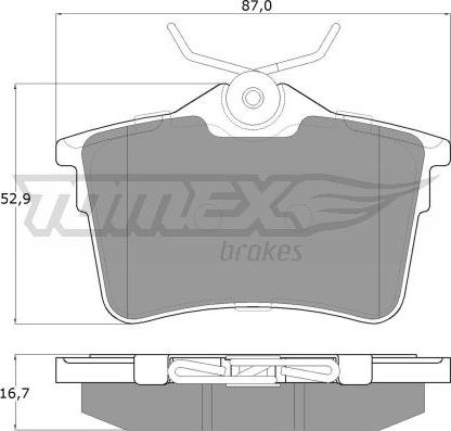 TOMEX brakes TX 16-26 - Bremžu uzliku kompl., Disku bremzes www.autospares.lv