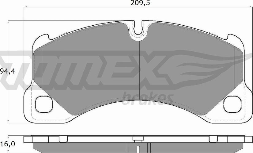 TOMEX brakes TX 16-71 - Bremžu uzliku kompl., Disku bremzes www.autospares.lv