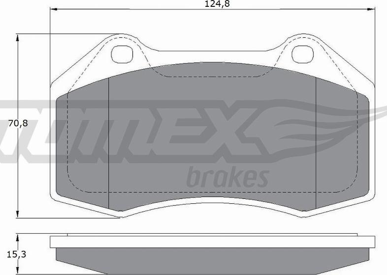 TOMEX brakes TX 16-732 - Bremžu uzliku kompl., Disku bremzes www.autospares.lv