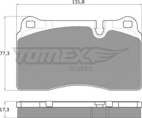 TOMEX brakes TX 16-72 - Bremžu uzliku kompl., Disku bremzes www.autospares.lv