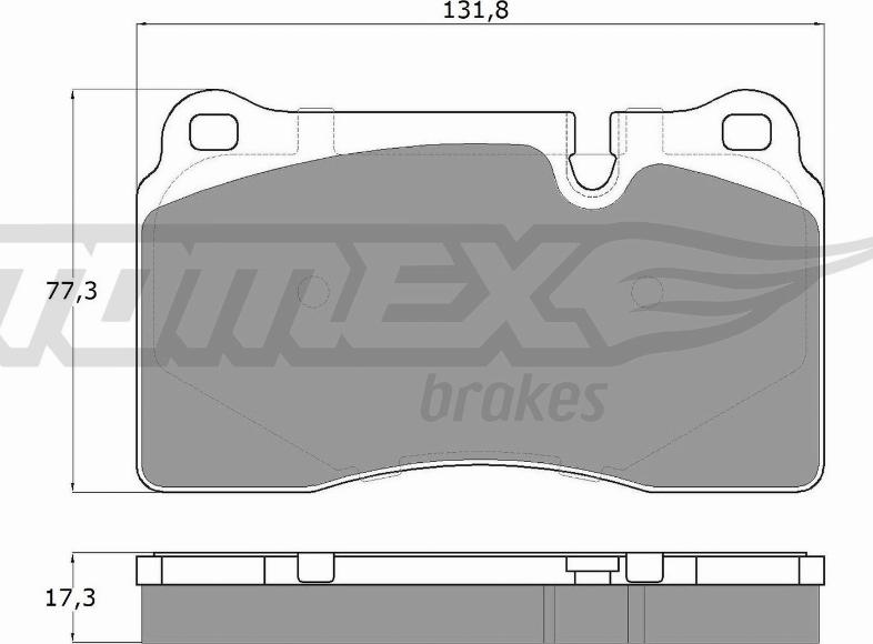 TOMEX brakes TX 16-72 - Bremžu uzliku kompl., Disku bremzes www.autospares.lv