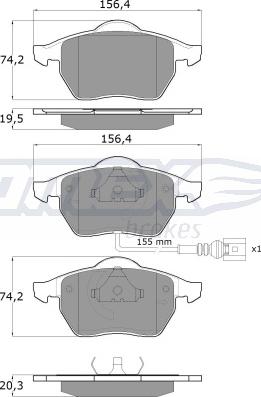 TOMEX brakes TX 10-942 - Bremžu uzliku kompl., Disku bremzes www.autospares.lv