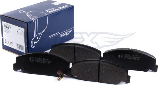 TOMEX brakes TX 10-97 - Brake Pad Set, disc brake www.autospares.lv