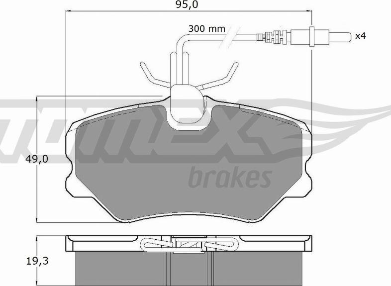 TOMEX brakes TX 10-441 - Bremžu uzliku kompl., Disku bremzes autospares.lv